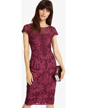 Phase Eight Trini Tapework Dress - Red