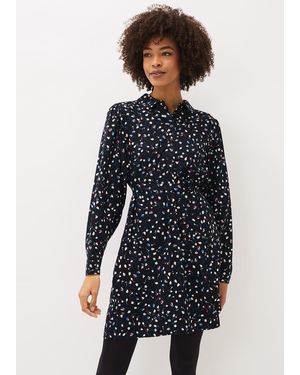 Phase Eight Alexandra Ditsy Print Shirt Dress - Blue