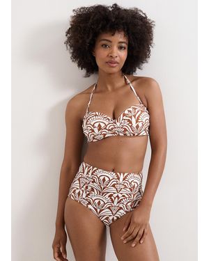Phase Eight Tile Print Bikini Bottom - Brown