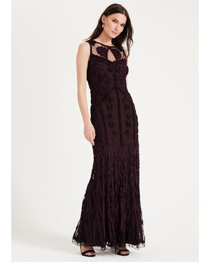 Phase Eight Anoushka Floral Tapework Maxi Dress - Purple