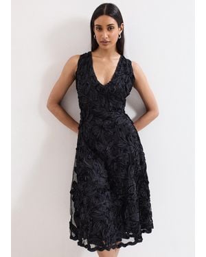 Phase Eight Paloma Tapework Midi Dress - Black