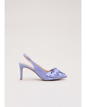 Phase Eight Twist Front Slingback Heeled Shoes - Blue