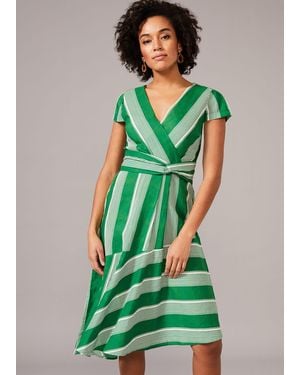 Phase Eight Betka Cutabout Stripe Dress - Green