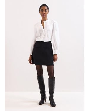 Phase Eight Danni Ponte Mini Skirt - White