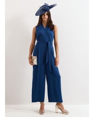 Phase Eight Maisley Sleeveless Wide Leg Jumpsuit - Blue