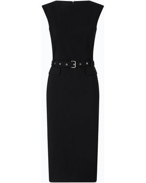 Pinko Robe Fourreau Mi-Longue Ceinturée - Noir