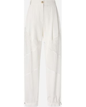 Pinko Trousers With Lace Details - White