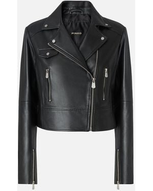 Pinko Biker-Style Jacket - Black