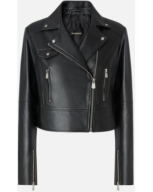 Pinko Biker-Style Jacket - Black