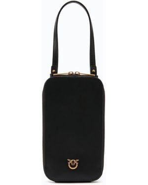 Pinko Zip-Around Leather Smartphone Case - Black