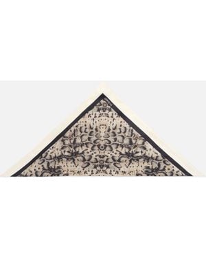 Pinko Fular Triangular Con Estampado De Serpiente - Blanco