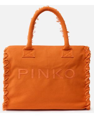Pinko Medium Beach Shopping Tote - Orange