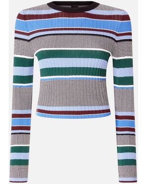 Pinko Multicoloured Striped Jumper - Blue