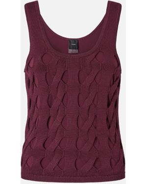Pinko Knit Openwork Vest Top - Red
