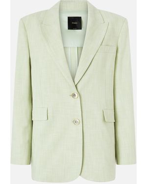 Pinko Single-Breasted Jacket With A Rustic Effect - Multicolour