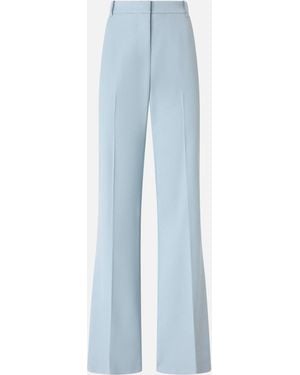 Pinko Flared Pants With Pressed Pleat Detail - Blue
