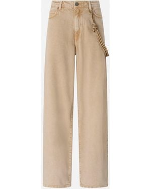 Pinko Jeans With Jewel Cord - Natural