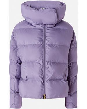 Pinko Technical Canvas Jacket With Hood - Purple