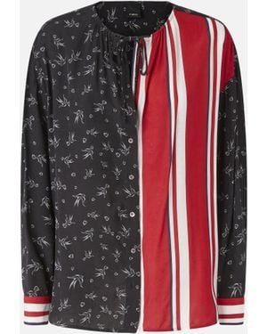 Pinko Printed Viscose Jacquard Shirt - Red