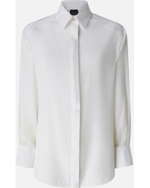 Pinko Poplin And Crepe Shirt - White