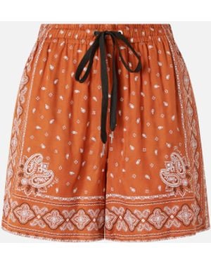 Pinko Pantaloncini Corti Stampa Bandana - Rosso