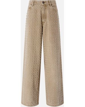 Pinko Jeans With Studs - Natural