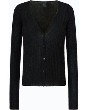 Pinko Ribbed Cardigan With Buttons - Black