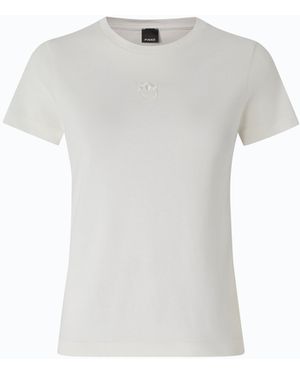 Pinko T-Shirt With Love Birds Logo - White
