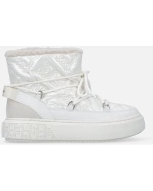 Pinko Stivali Trapuntati Con Logo Love Birds - Bianco