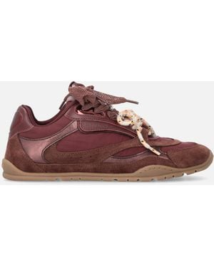 Pinko Sneakers With Double Laces And Logo Details - Brown