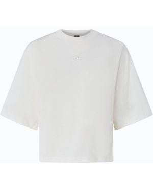 Pinko T-Shirt With Wide Sleeves And Love Birds Logo - White