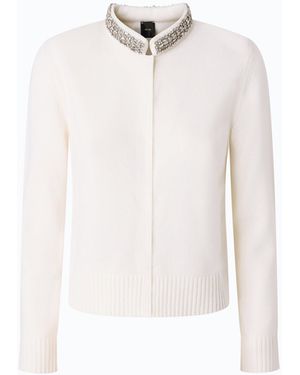 Pinko Cardigan With Jewel Collar - White
