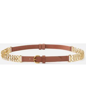 Pinko Belt With Chain Insert, 2 Cm - White