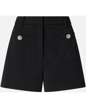 Pinko Shorts With Jewel Buttons - Black