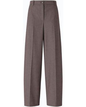 Pinko Barrel-Fit Pants With Micro Houndstooth Motif - Brown