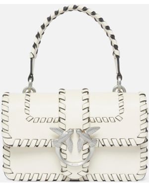 Pinko Leather Mini Love Bag - White