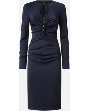 Pinko Abito Midi Con Gancetti Metallici - Blu