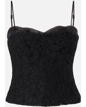 Pinko Lace Bustier Top - Black