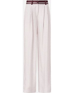 Pinko Pants With Tie Motif - White