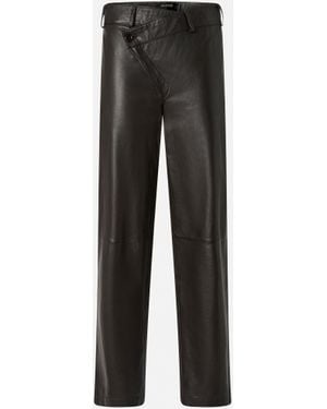 Pinko Reimagine By X Patrick Mcdowell Leather Pants With Crossover - Multicolor