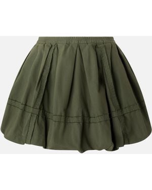 Pinko Balloon Mini Skirt In Cotton - Green