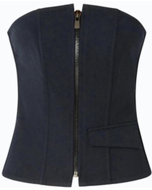 Pinko Bustier Top With Zip - Blue