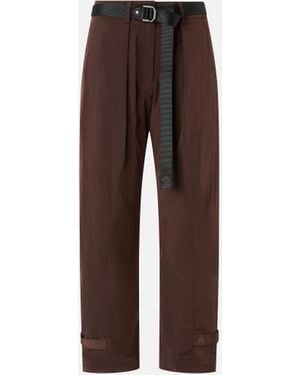 Pinko Loose-Fit Pants With Knotted Belt - Brown