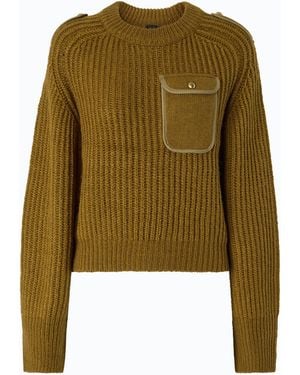 Pinko Ribbed Jumper With Small Pocket - Green