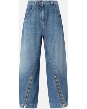 Pinko Balloon-Fit Jeans With Zip - Blue