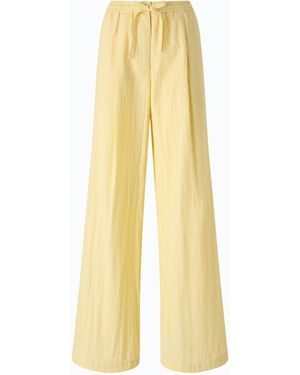 Pinko Striped Trousers With Drawstring Waist - Yellow