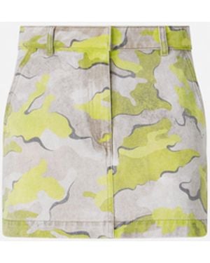 Pinko Camouflage Mini Skirt - White