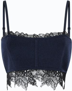 Pinko Knit Bralette With Lace - Blue