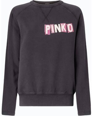 Pinko Quiet Is The New Punk Swan-Print Sweatshirt - Blue
