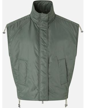 Pinko Technical Fabric Down Vest - Green
